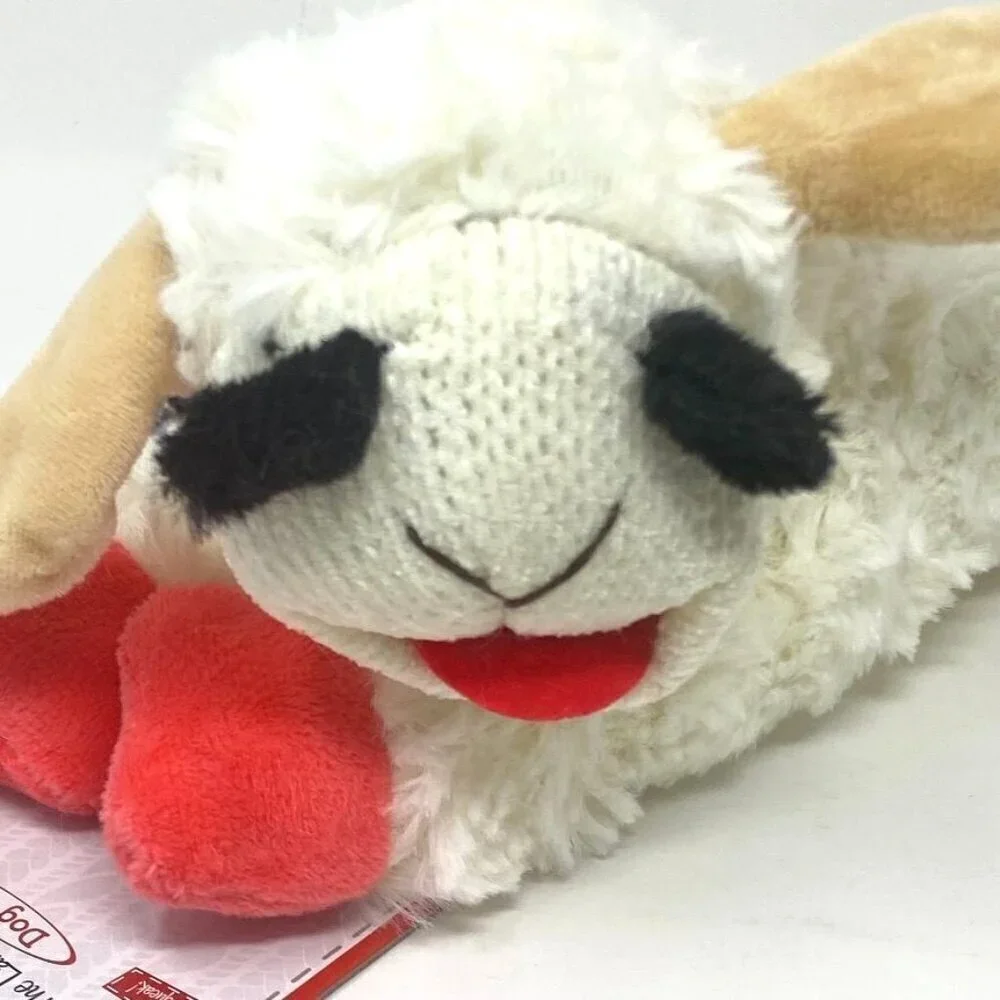 Multipet Lamb Chop Dog Toy Squeaker Plush 10.5